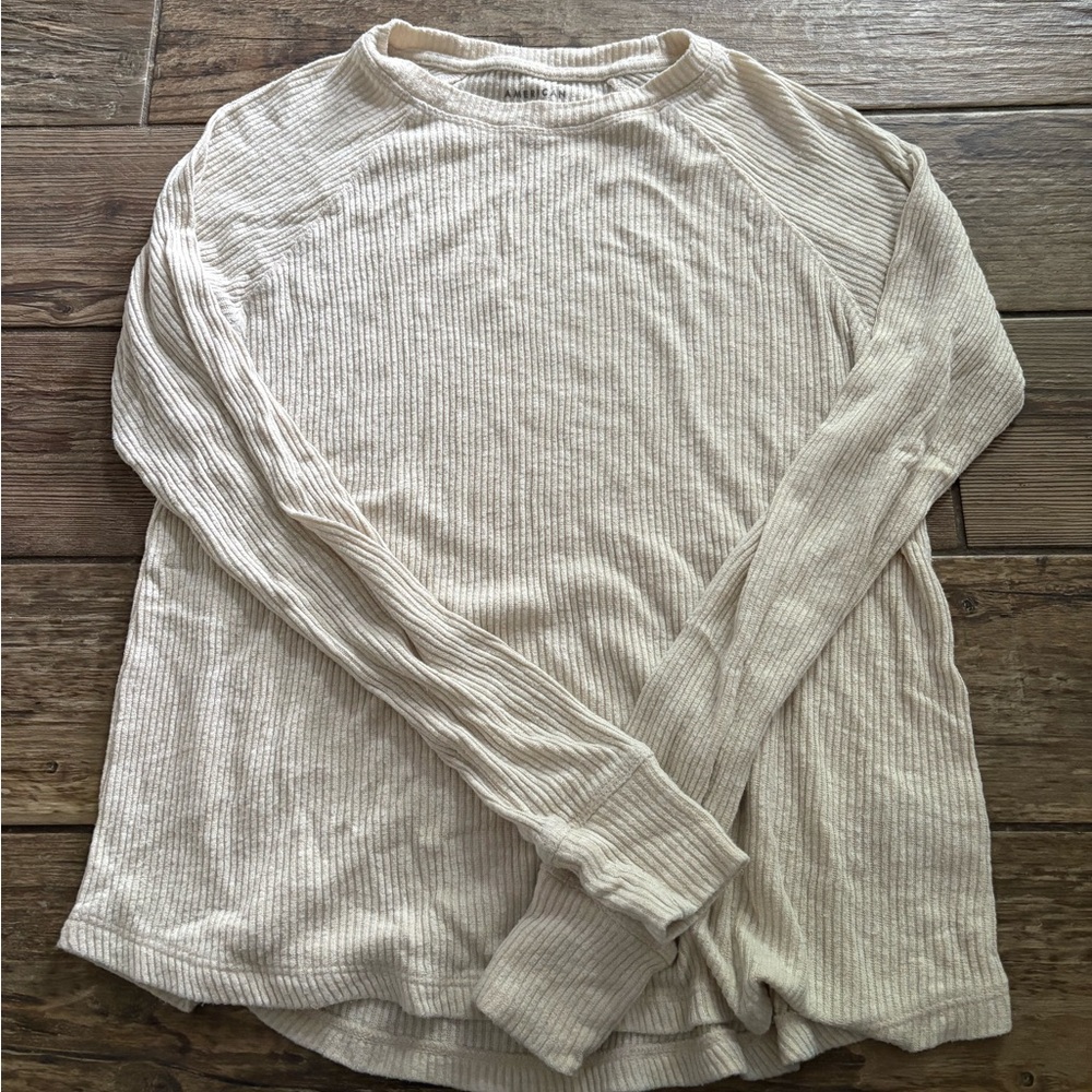 american eagle soft ribbed long sleeve tee